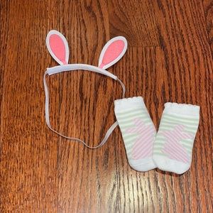 Boutique mud pie Easter bunny socks and headband
